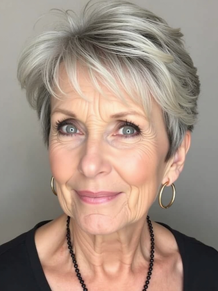 Hairstyles For Thin Fine Hair Over 60: The Voluminous Pixie Cut