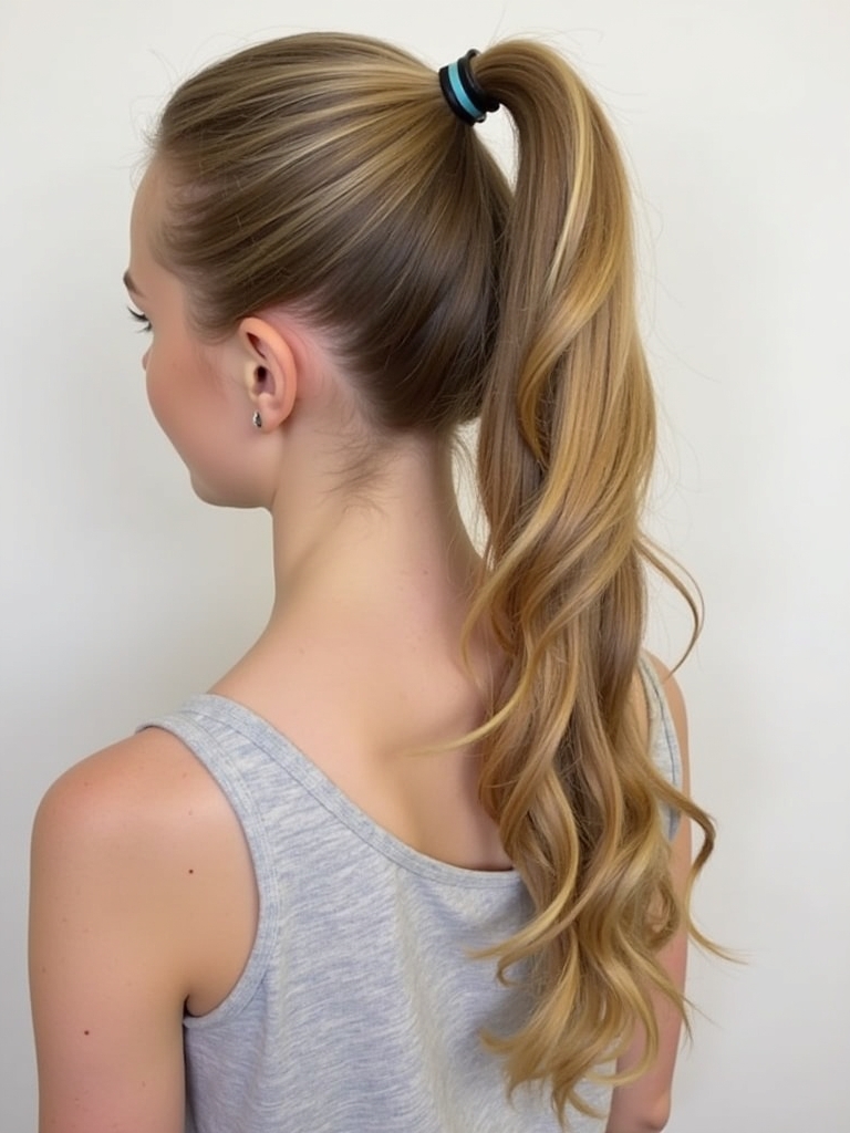 Easy Hairstyles For School: High Ponytail
