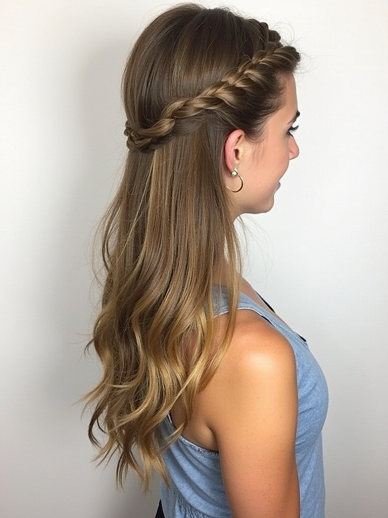 Easy Hairstyles For School: Waterfall Braid