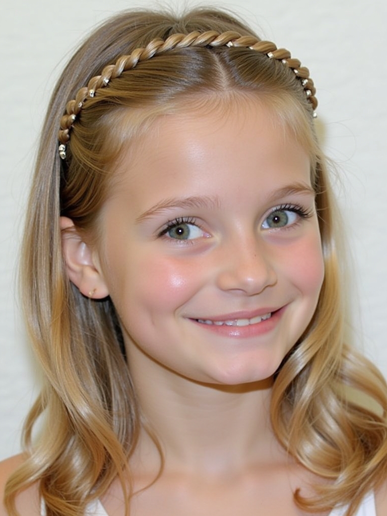 Hairstyles For School: Half-Up Braided Crown