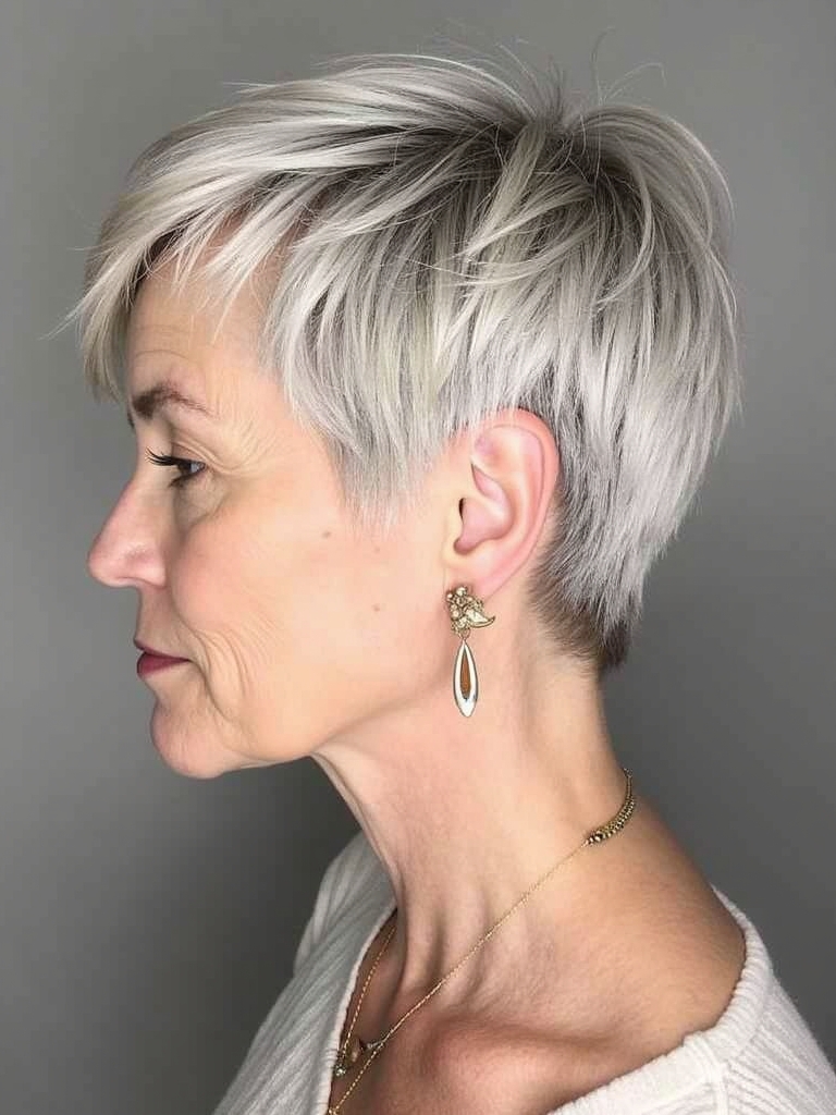 Hairstyles For Thin Fine Hair Over 60: Textured Crop