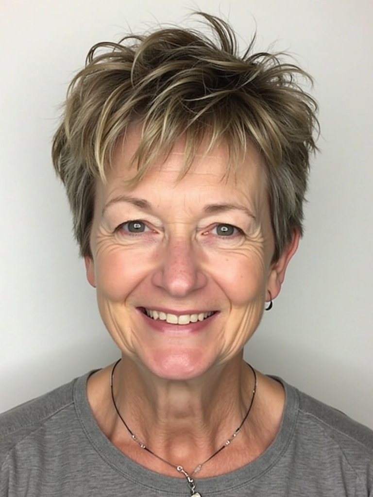 Hairstyles For Thin Hair Fine Over 50: Choppy Pixie