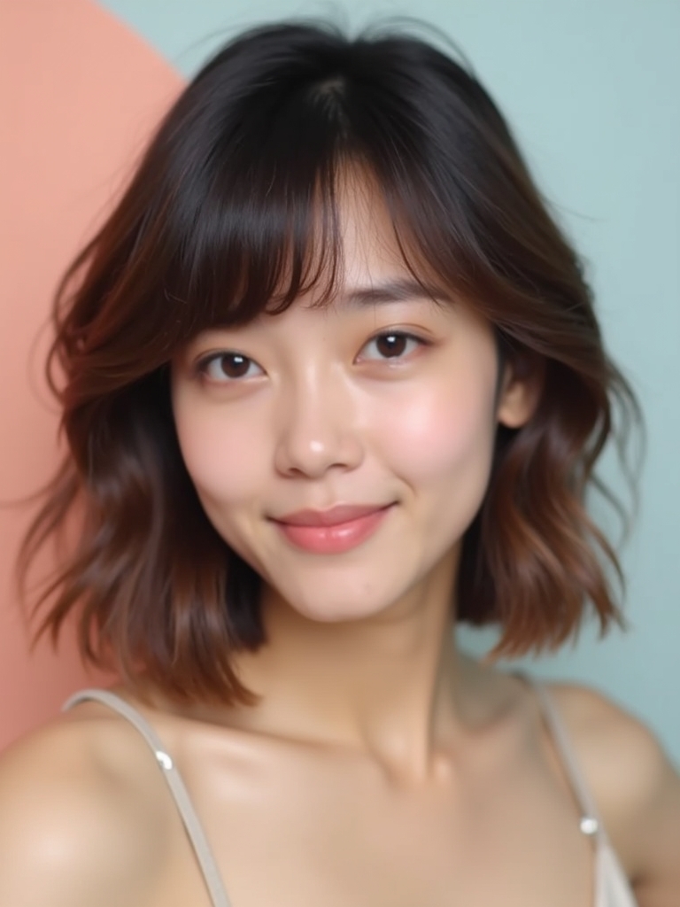 Collarbone Length Hair: Layered with Side Bangs