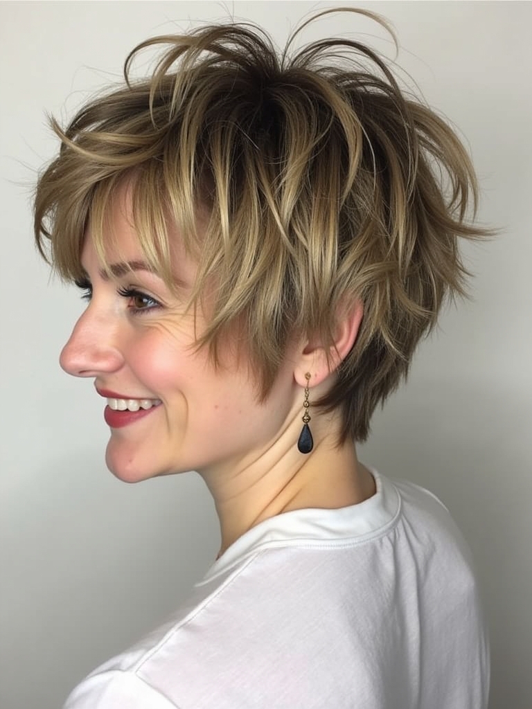 Choppy Layers: Adds Texture to Short Haircuts For Thin Fine Hair