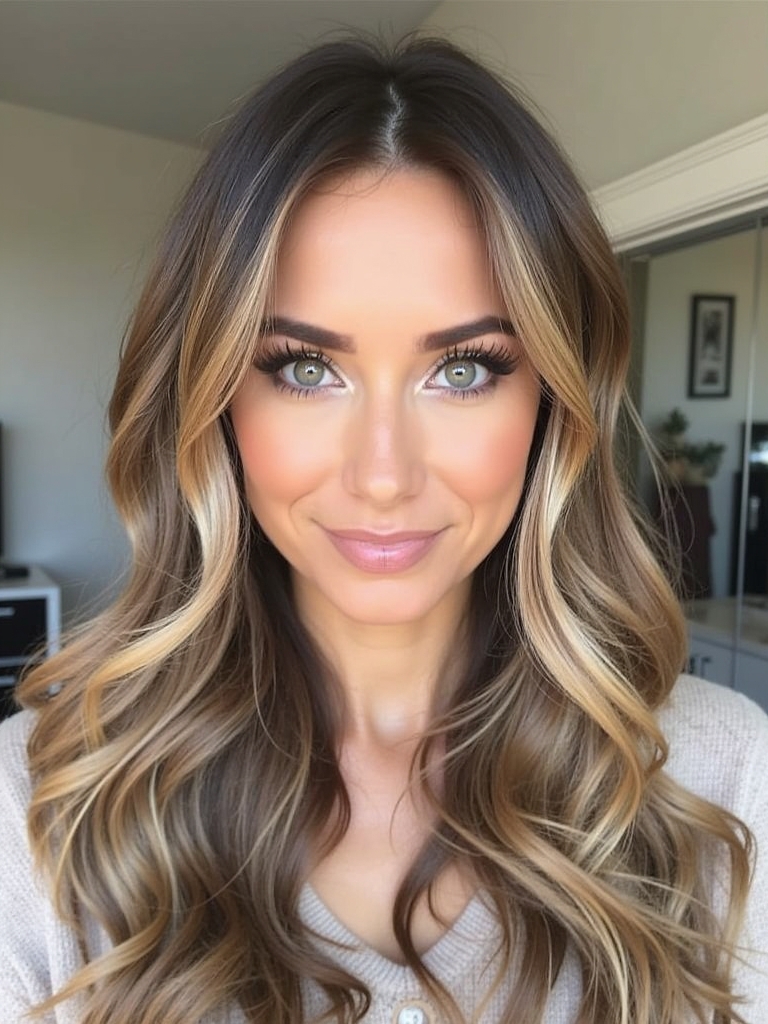 Long Haircut Ideas: Face-Framing Highlights