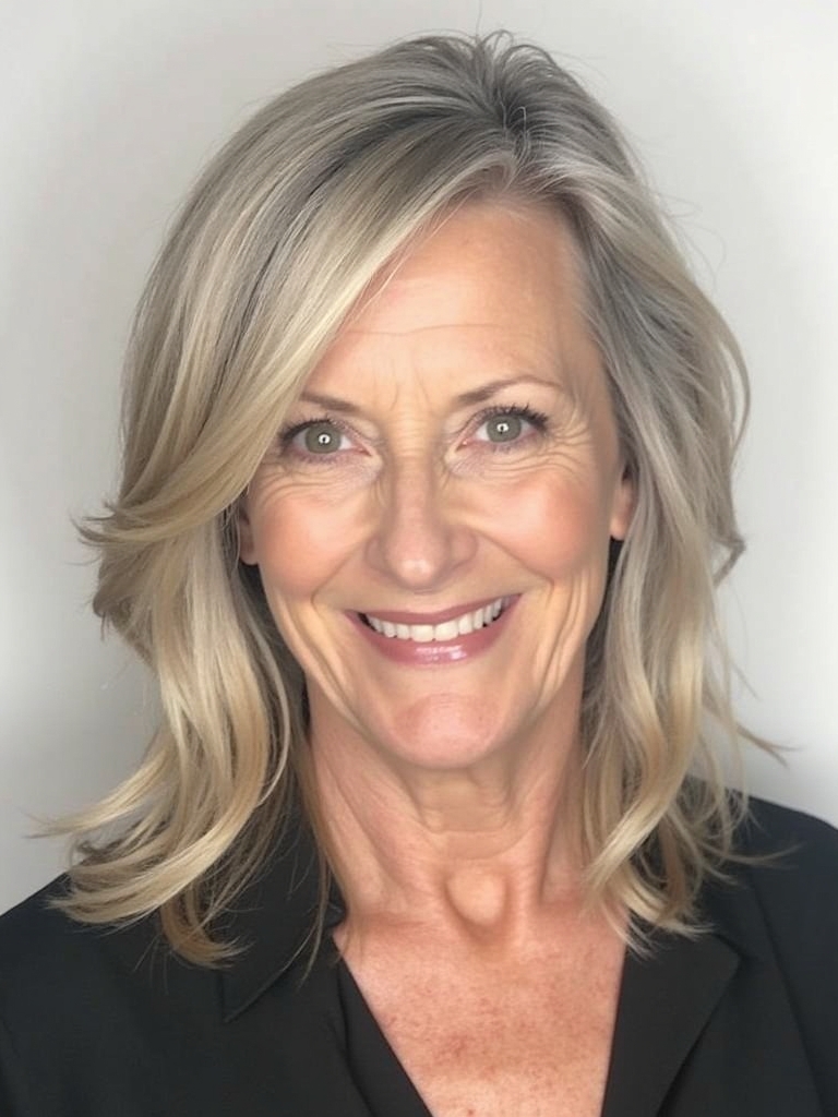 Hairstyles For Thin Fine Hair Over 60: The Feathered Lob