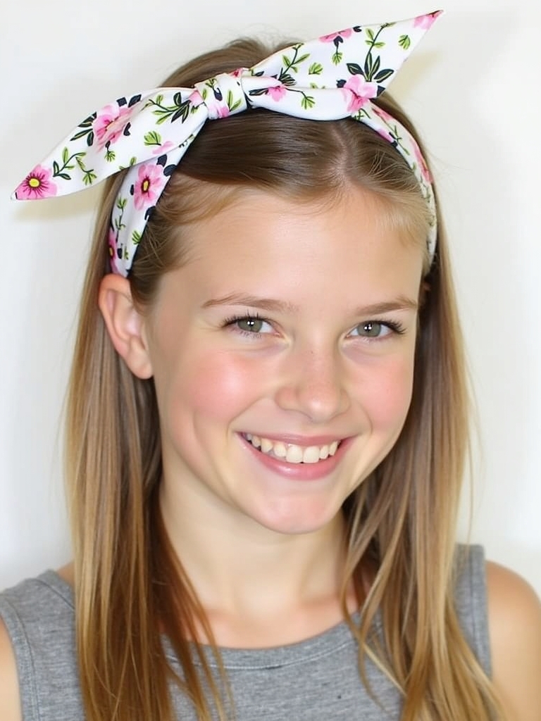 Easy Hairstyles For School: Bandana Style