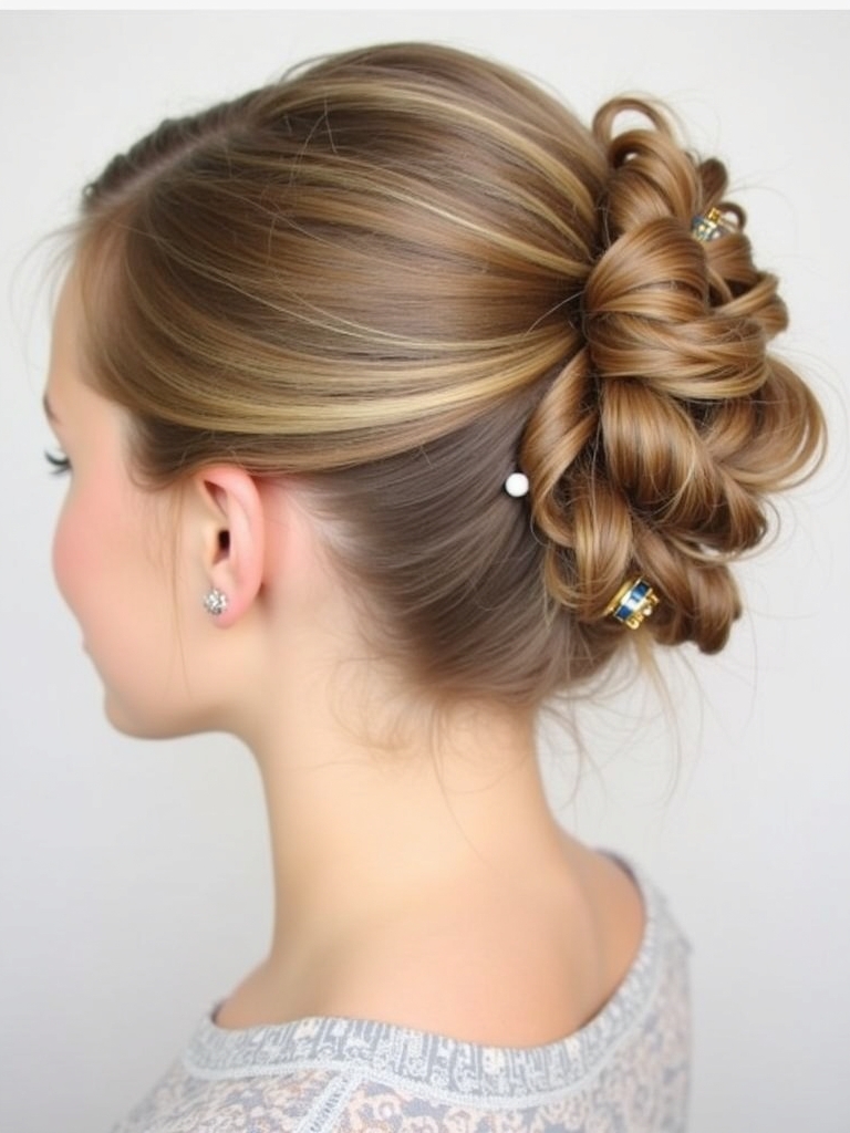 Cute Easy Hairstyle: Claw Clip Updo