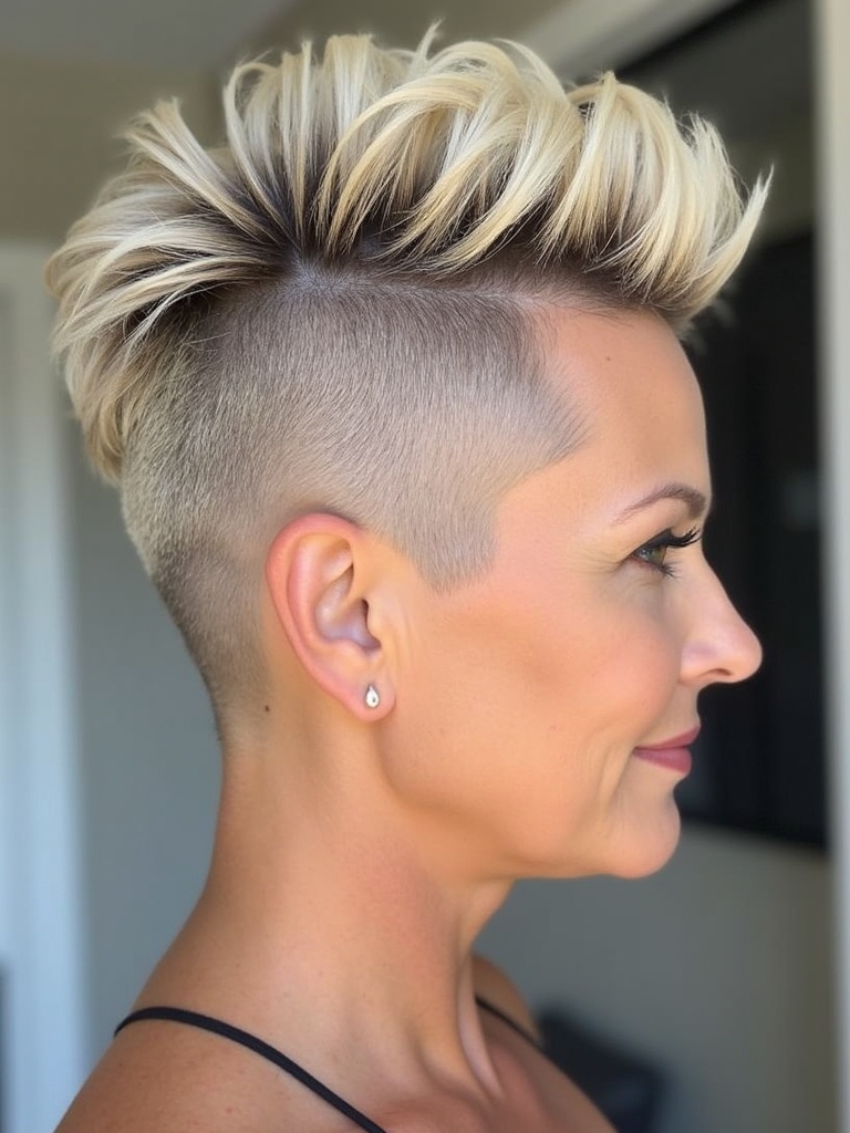 Hairstyles For Thin Hair Fine Over 50: Faux Hawk
