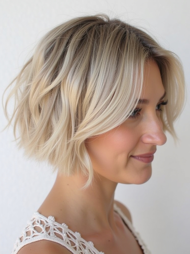 Feathered Bob: Soft Volume for Short Haircuts For Thin Fine Hair