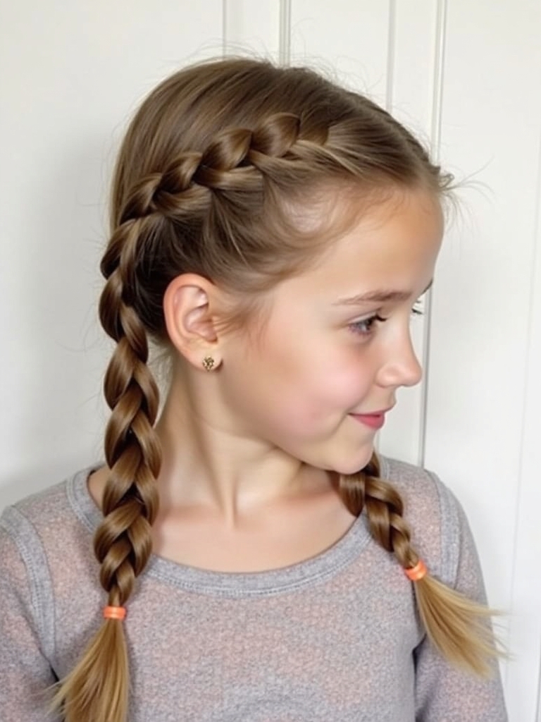 Easy Hairstyles For School: Pigtail Braids