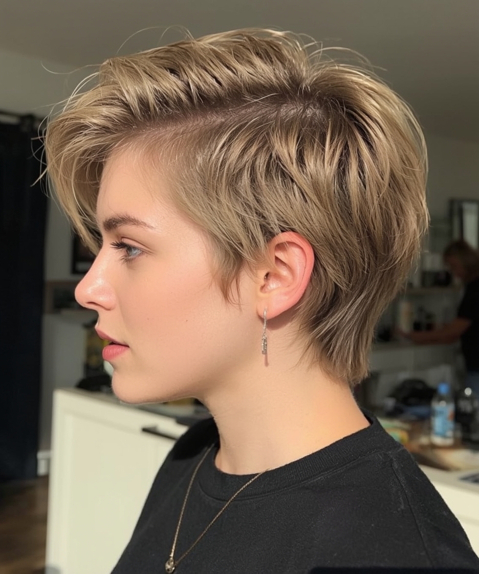Short Messy Haircuts For Women: The Disconnected Undercut