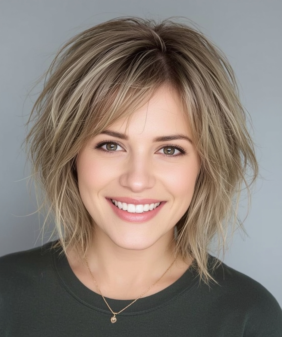 Short Messy Haircuts For Women: Short Shag for Fine Hair Over 50