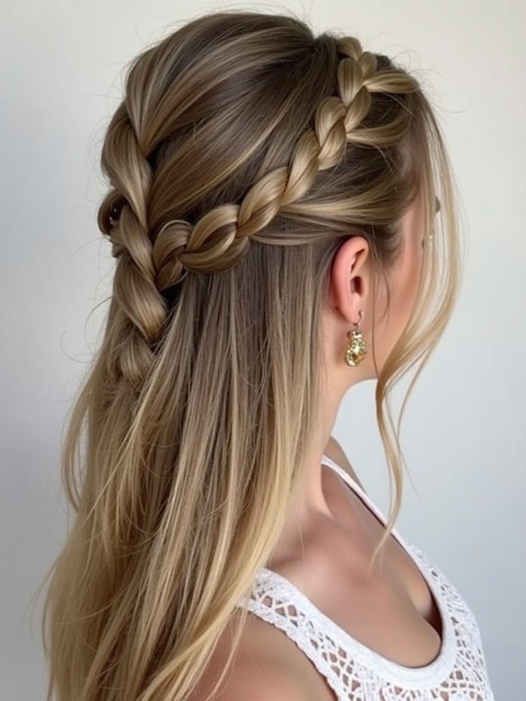 Long Haircut Ideas: Double Dutch Braids