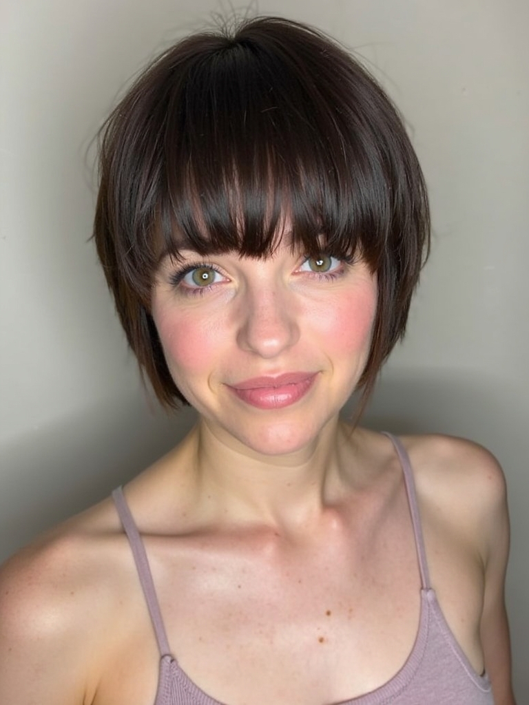 Micro Face Framing Curtain Bangs