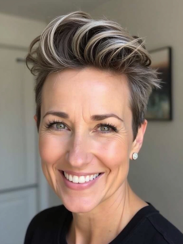 Hairstyles For Thin Hair Fine Over 50: Pompadour