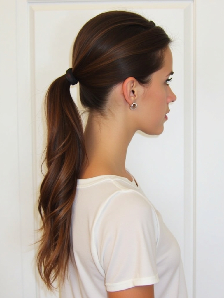 Easy Hairstyles For School: Low Ponytail