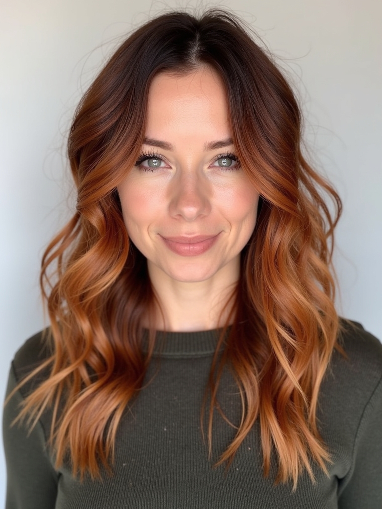 Copper Kissed Waves: 39 Copper Hair Color Ideas