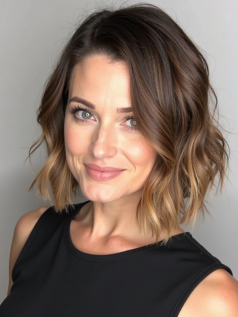 Deep Side Part with Waves for Short Haircuts For Thin Fine Hair