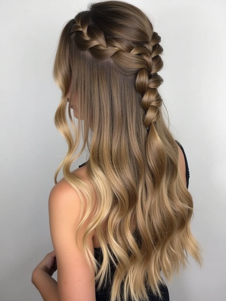 Long Haircut Ideas: Waterfall Braid