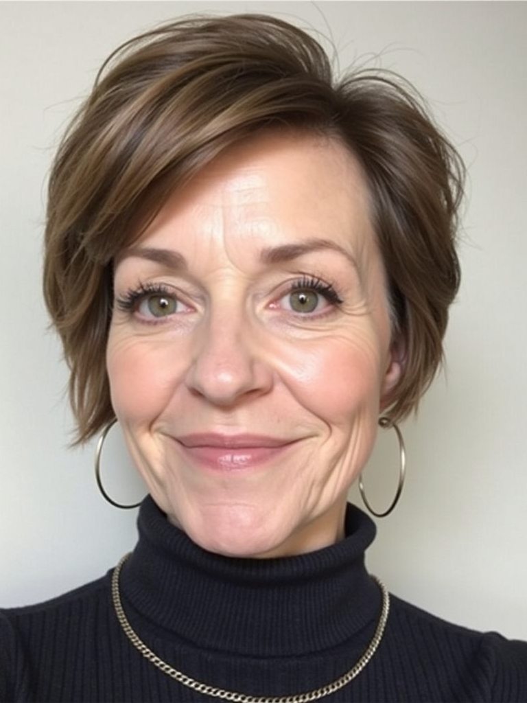 Hairstyles For Thin Hair Fine Over 50: Inverted Bob