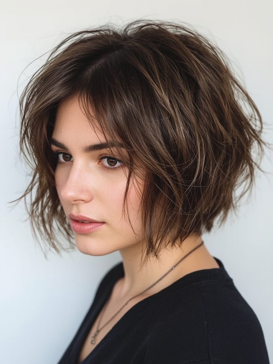 Short Messy Haircuts For Women: The Micro Bob with Subtle Texture