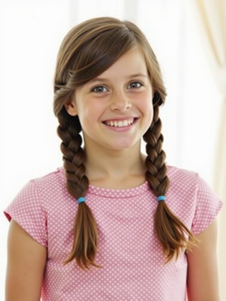 Easy Hairstyles For School: Double French Braids