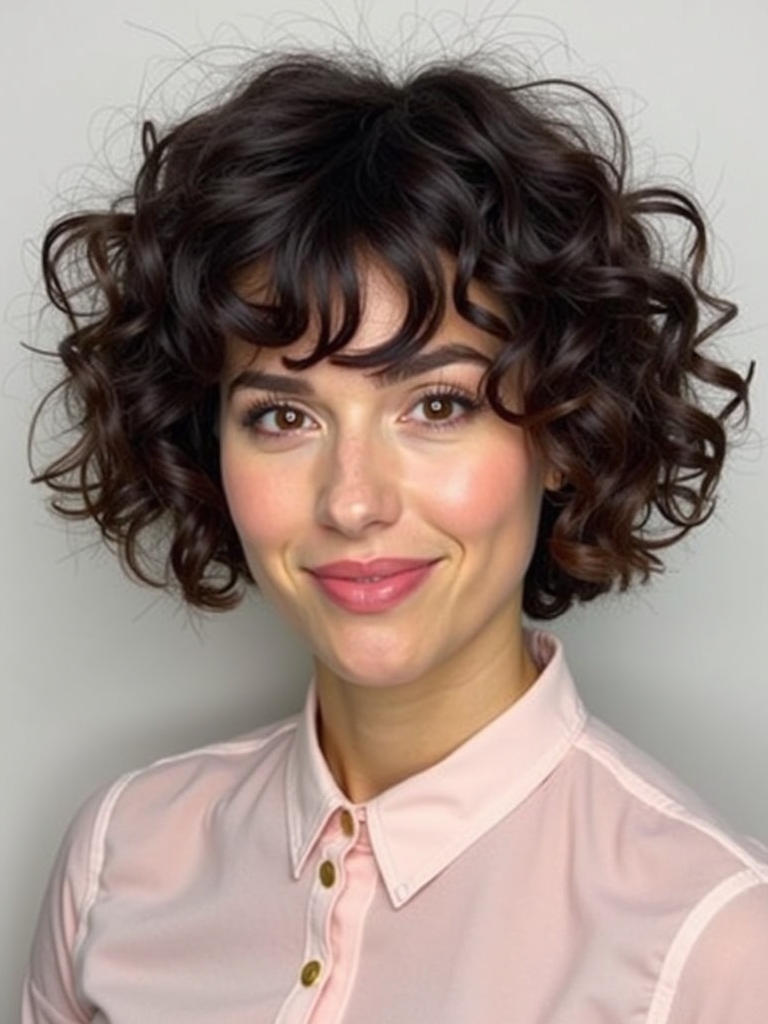 Curly Bob for Short Haircuts For Thin Fine Hair