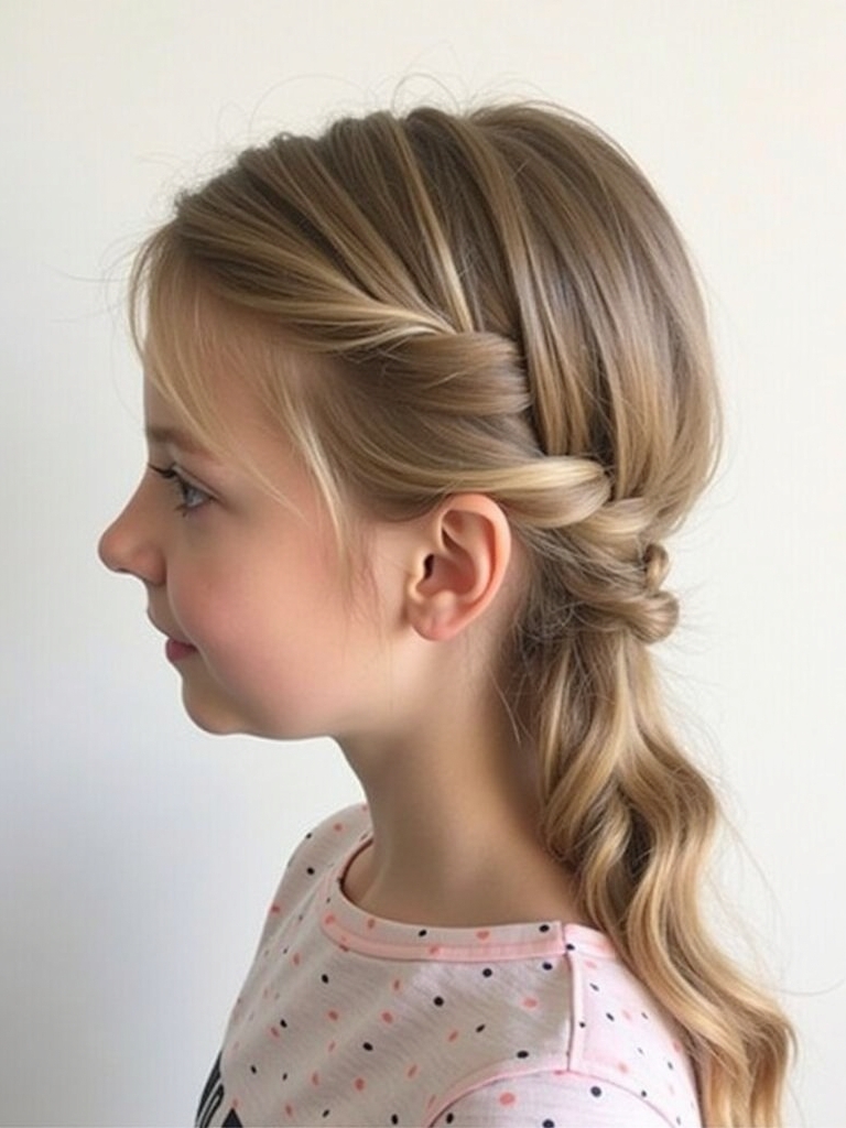 Easy Hairstyles For School: Braided Ponytail