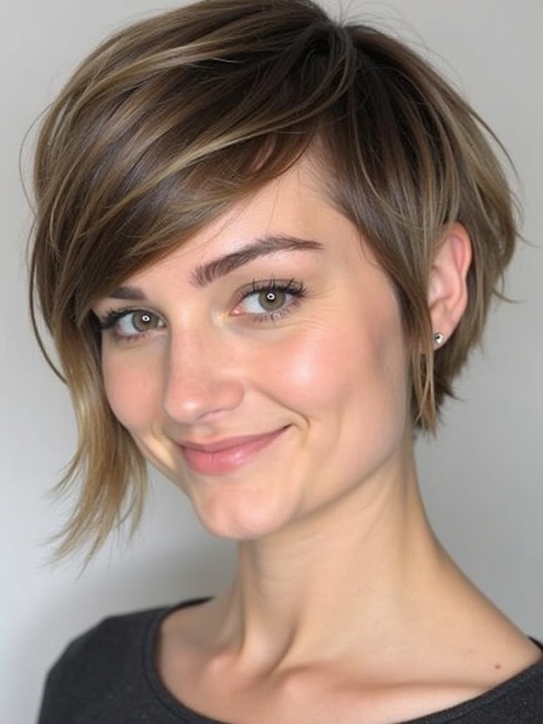 Side-Swept Pixie for Short Haircuts For Thin Fine Hair