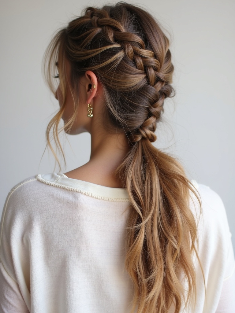 Long Haircut Ideas: Messy Fishtail Braid