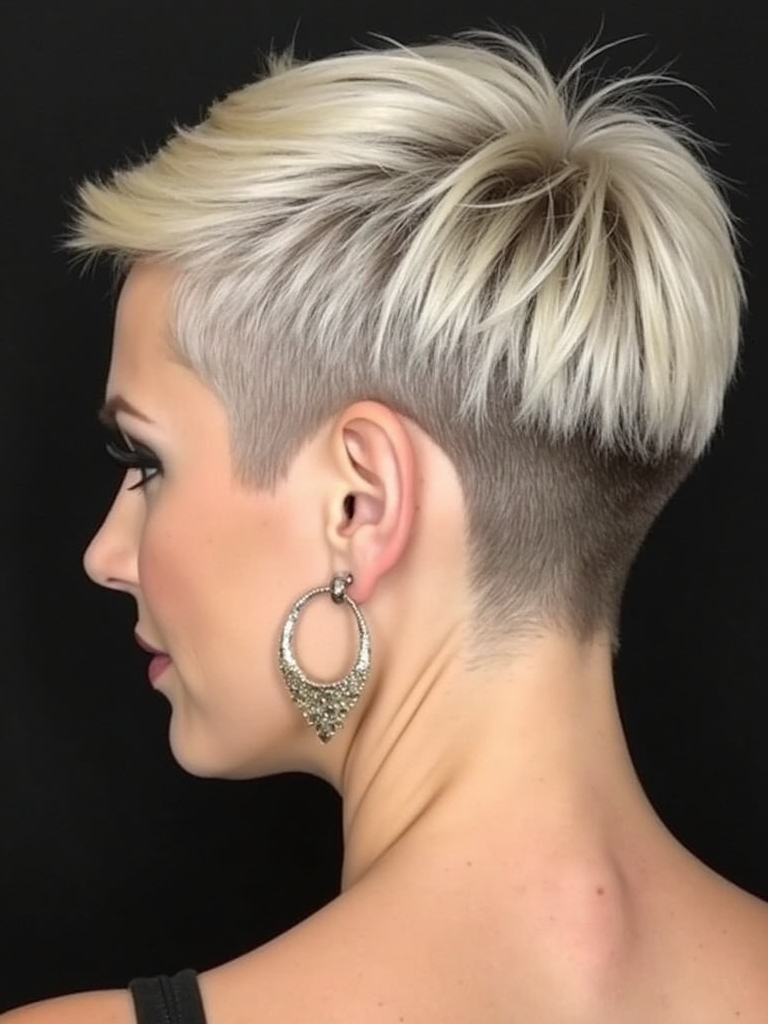 Hairstyles For Thin Hair Fine Over 50: Pixie with Undercut
