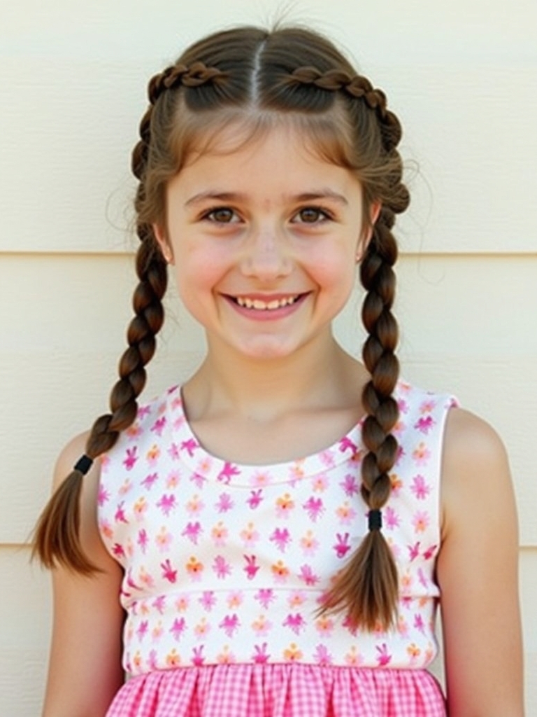 Easy Hairstyles For School: Double Dutch Braid Pigtails
