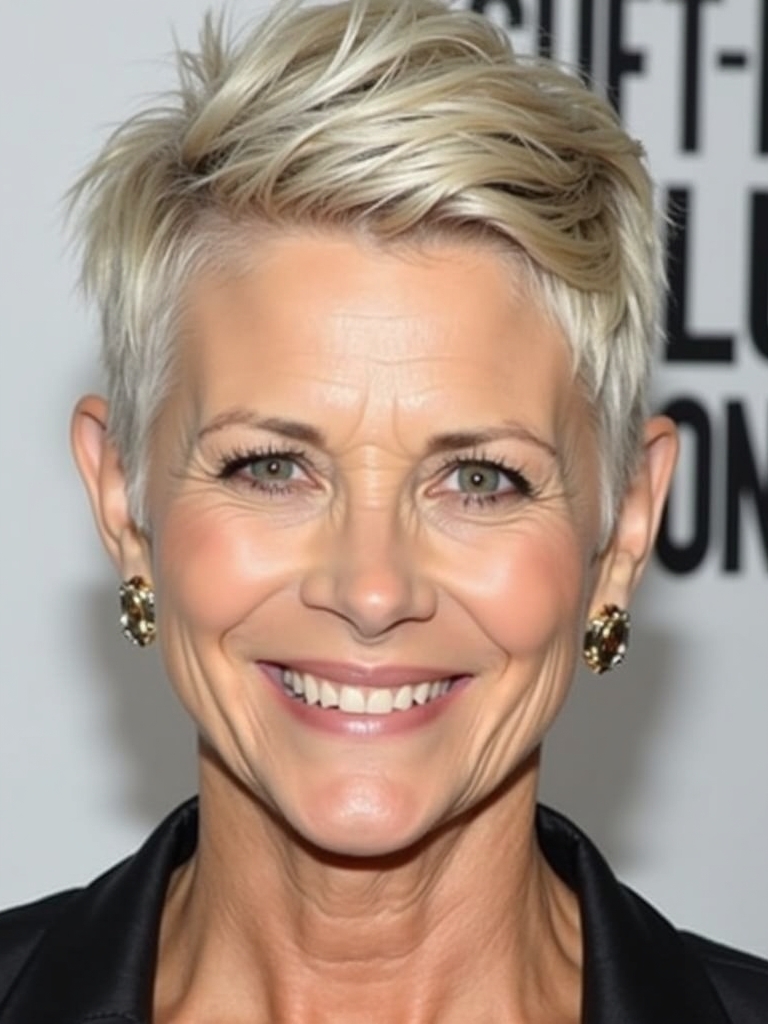 Hairstyles For Thin Hair Fine Over 50: Asymmetrical Pixie
