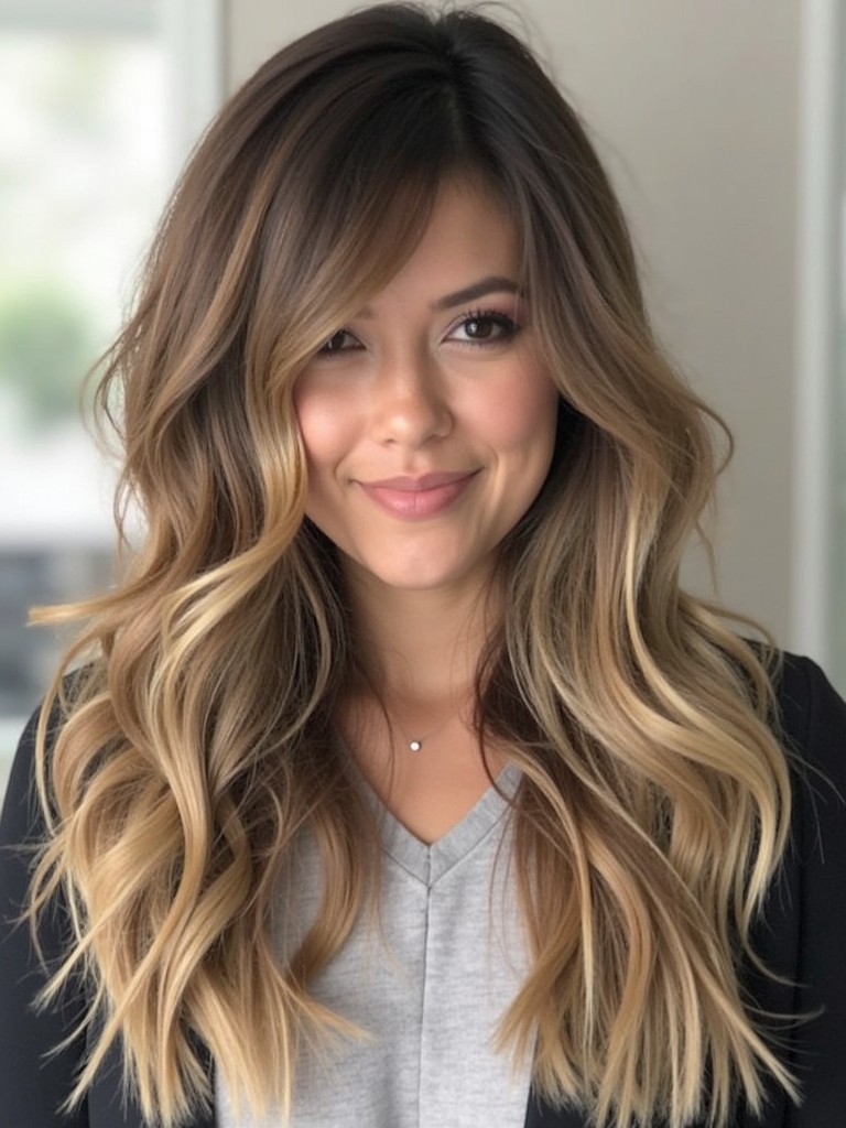 Long Haircut Ideas: Long Layered Haircuts For Thick Hair Side Bangs