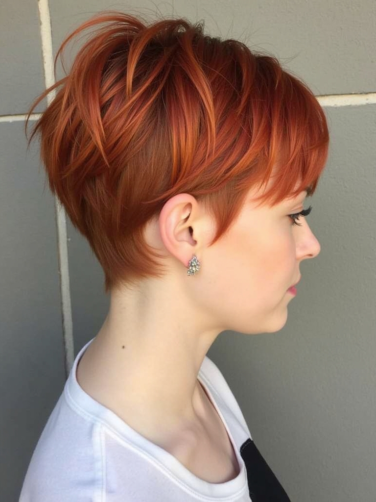 Captivating Copper Hair Color Ideas: The Fiery Copper Pixie