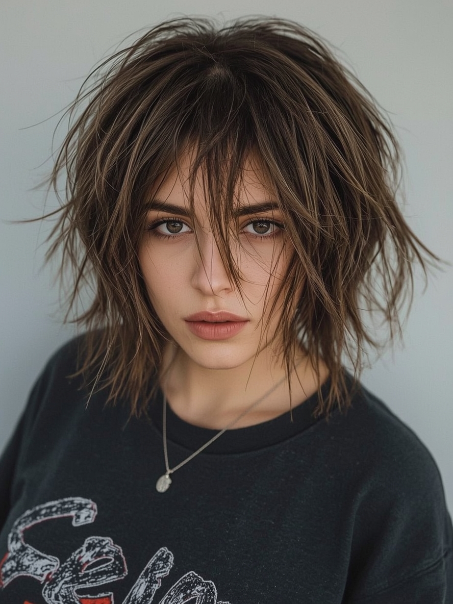 Short Messy Haircuts For Women: Edgy Asymmetrical Bob