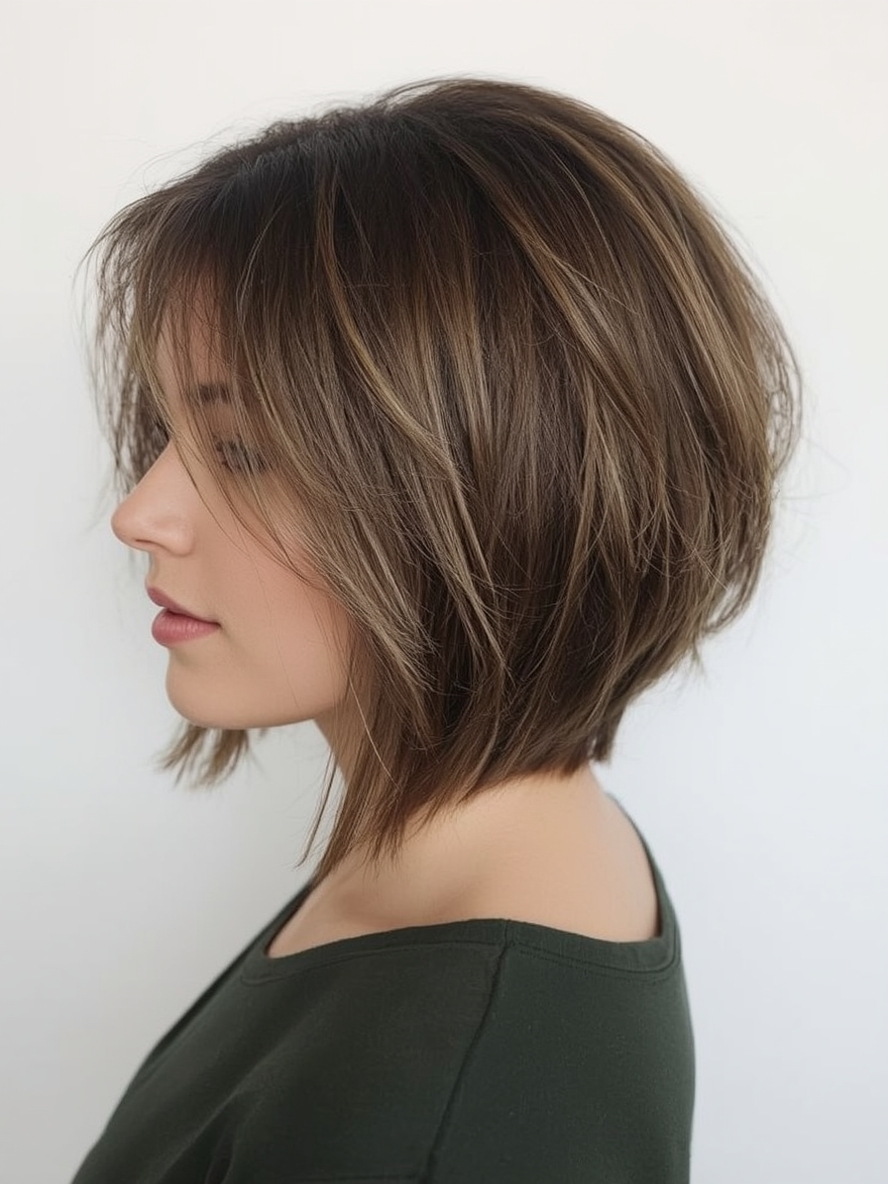 Angled Bob Haircut with Sleek Finish