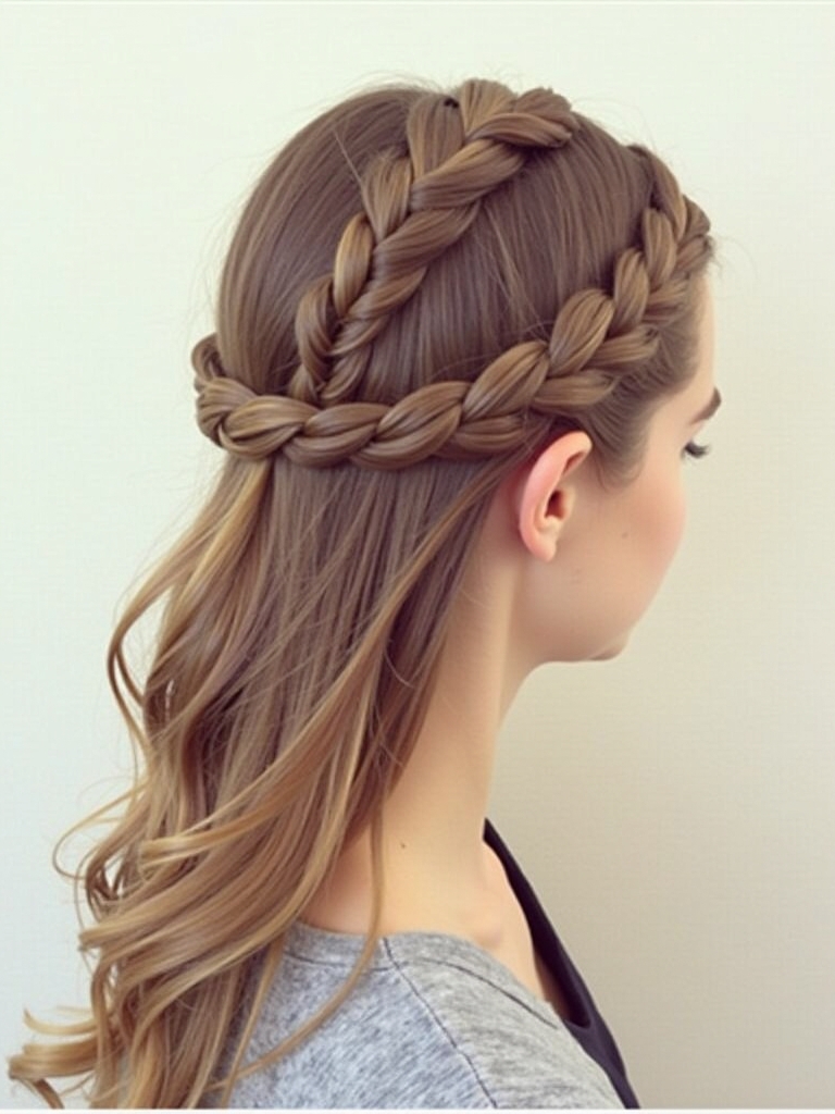 Easy Hairstyles For School: The Half-Up Braid