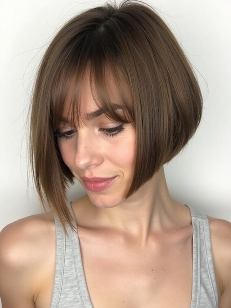 Asymmetrical Bob: Modern Option for Short Haircuts For Thin Fine Hair