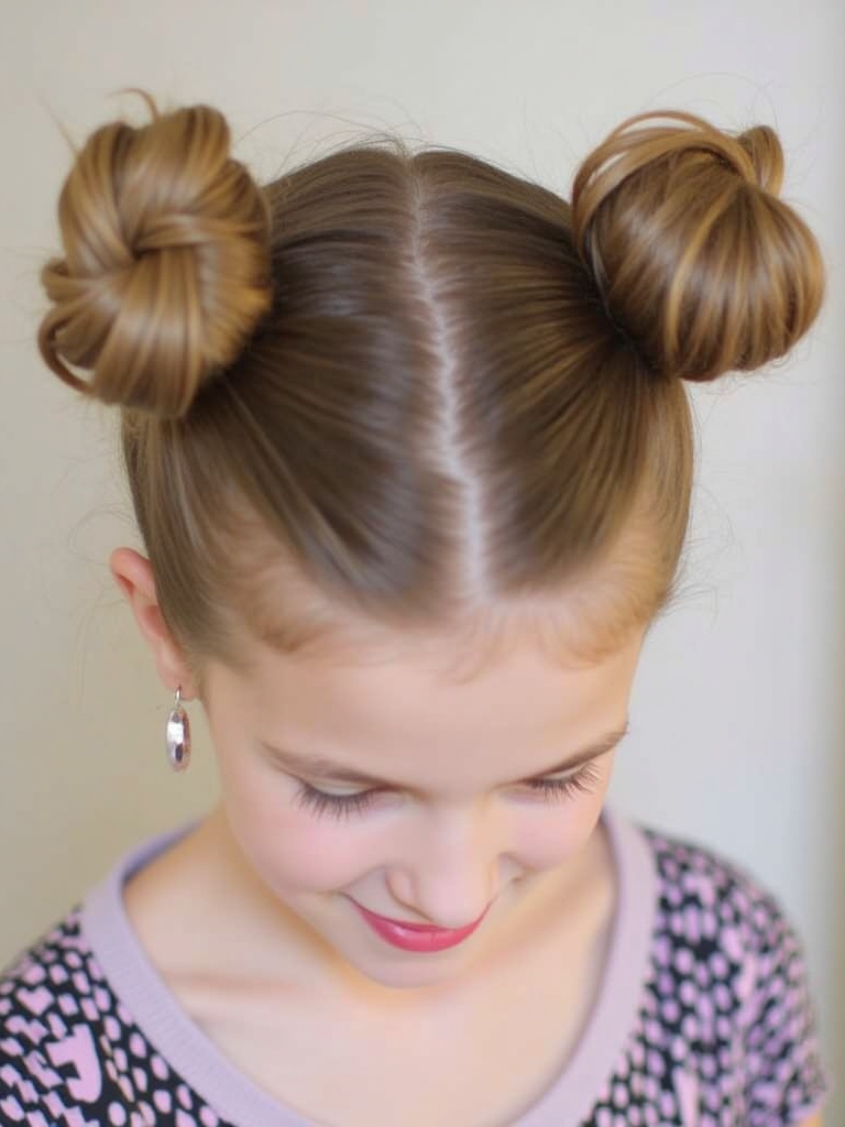 Easy Hairstyles For School: Space Buns