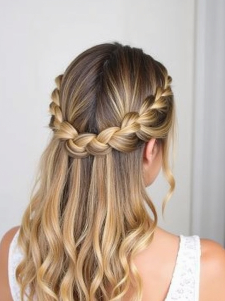 Cute Easy Hairstyle: Twisted Crown Braid