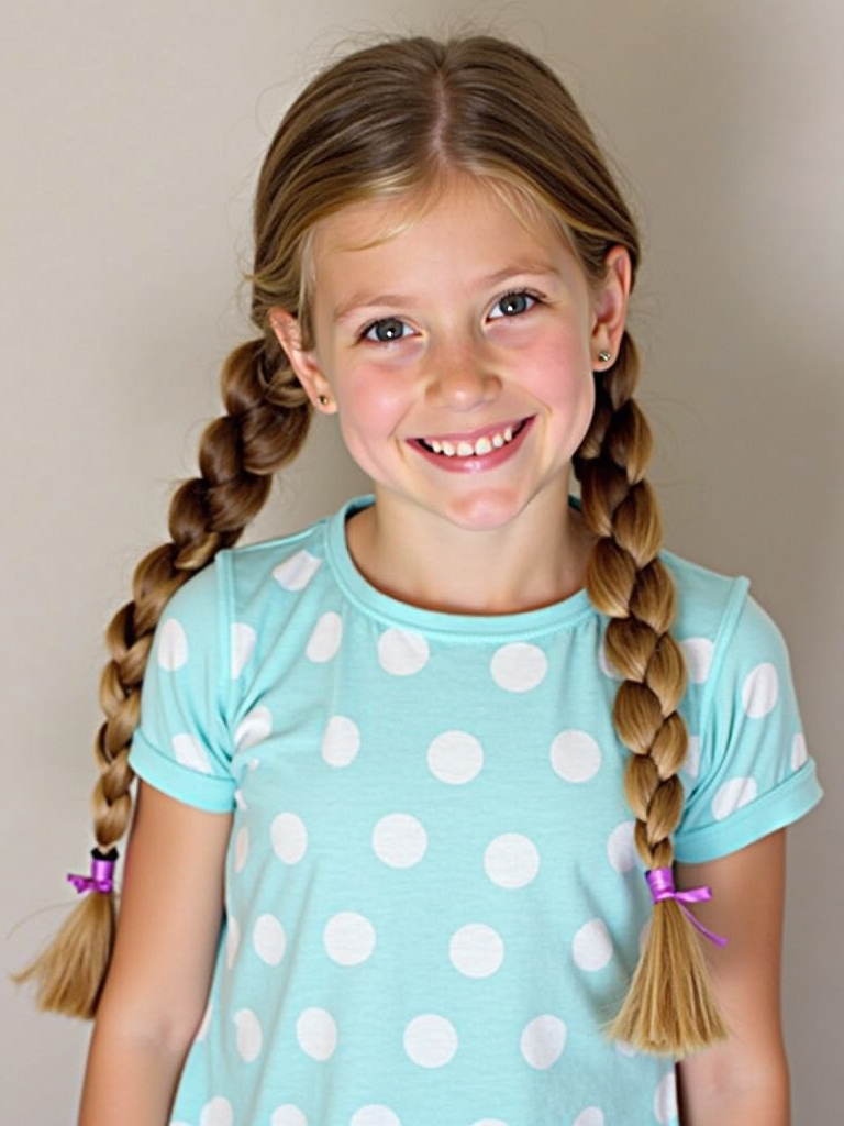 Hairstyles For School: Double French Braids