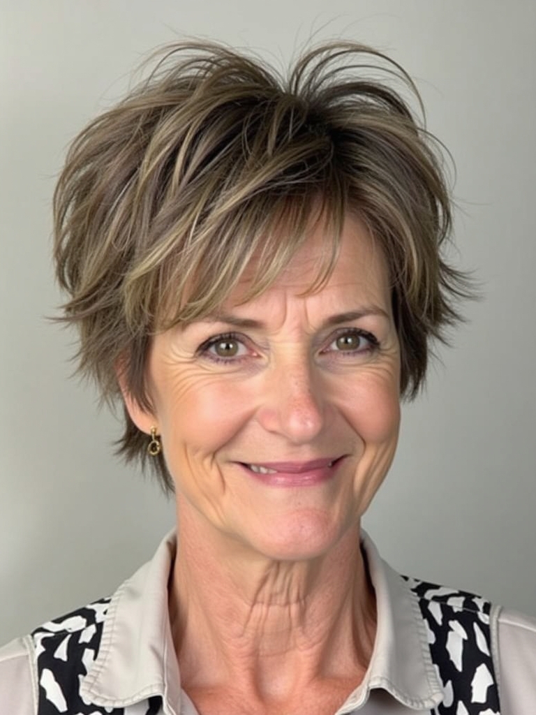 Hairstyles For Thin Hair Fine Over 50: Shaggy Bob