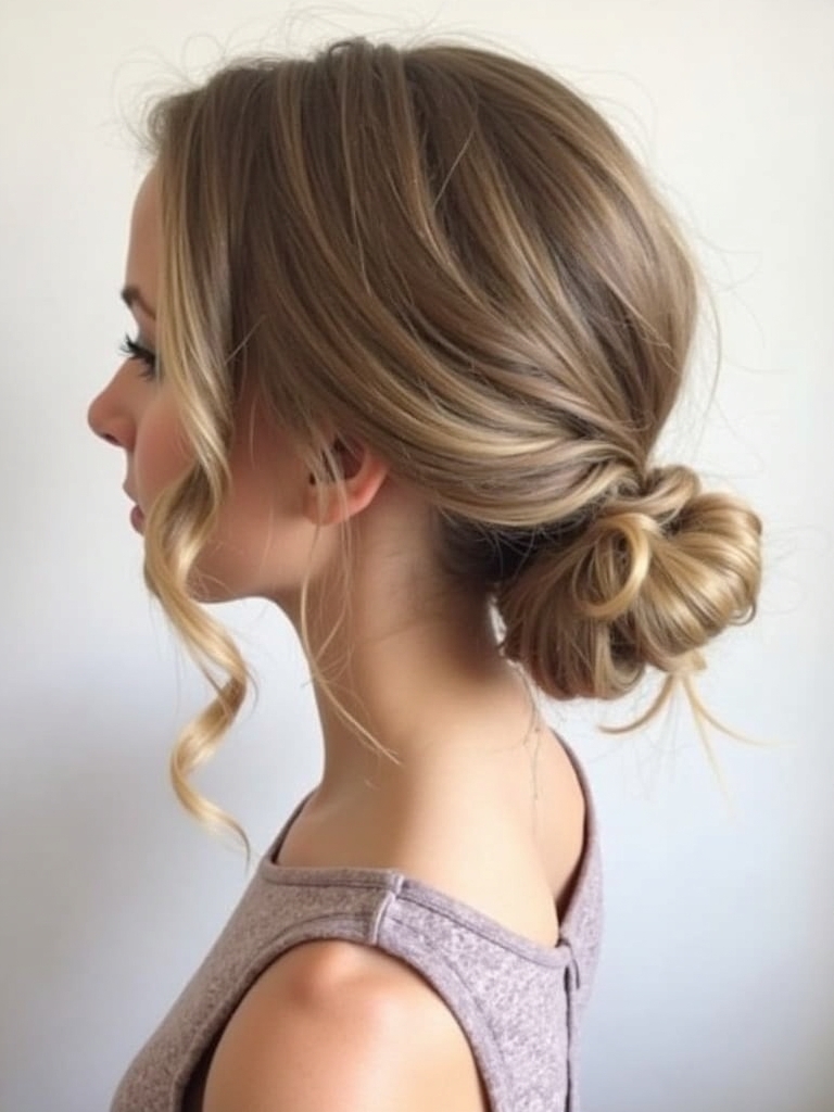 Easy Hairstyles For School: Messy Bun