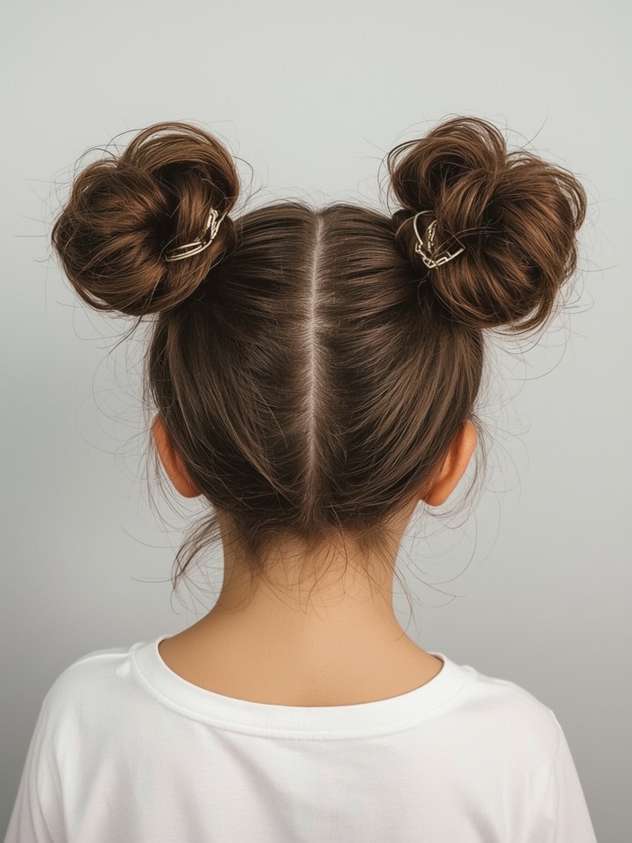 Hair Styles Kids: Space Buns