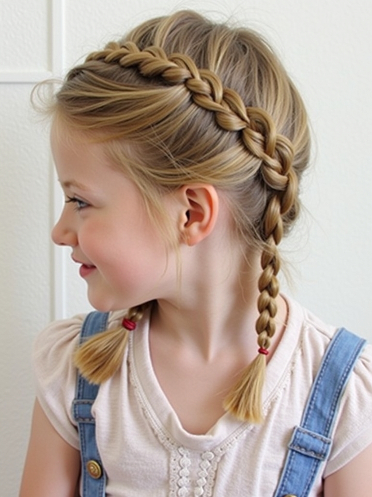 Easy Hairstyles For School: Twisted Crown Braid