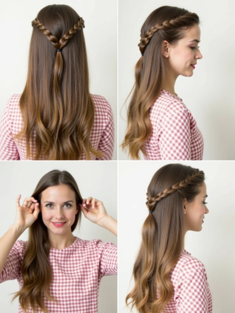 Easy Hairstyles For School: Dutch Braids