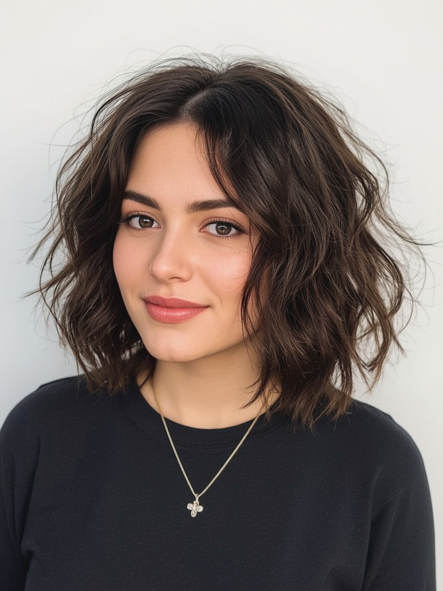 Angled Bob Haircut for Thick Hair