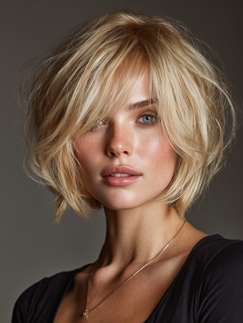 Edgy Blonde Hair: The Angled Bob